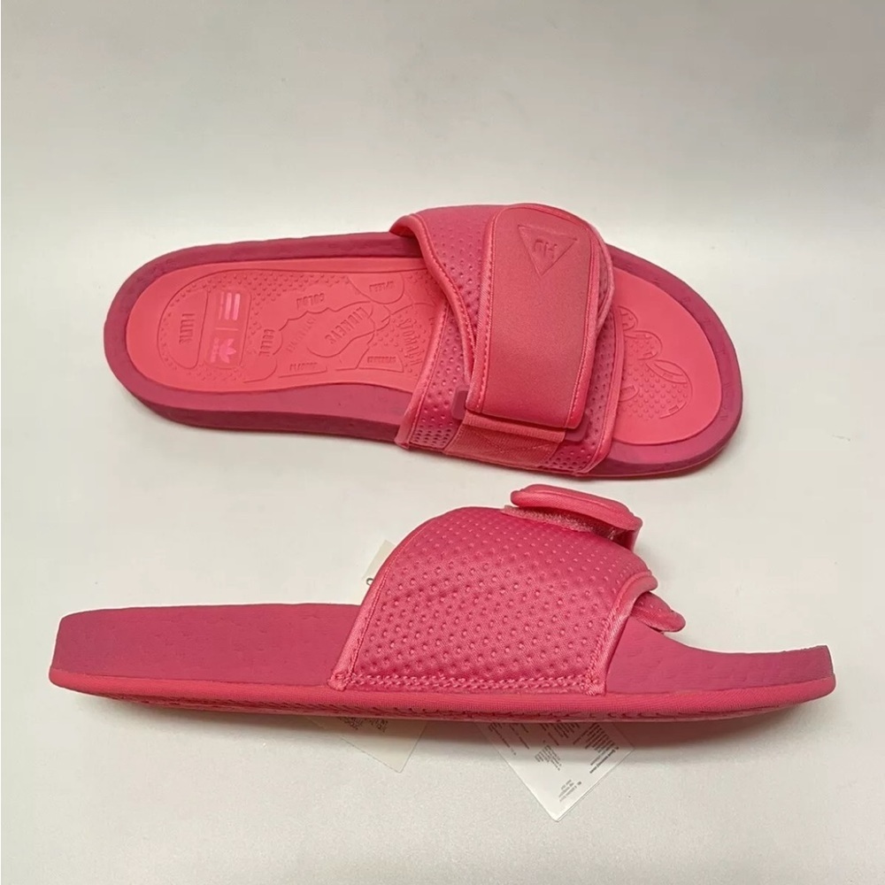 Pharrell x Adidas Boost Slide 'Semi Solar Pink, Chancletas, HU, Unisex - NWT - Picture 4 of 15